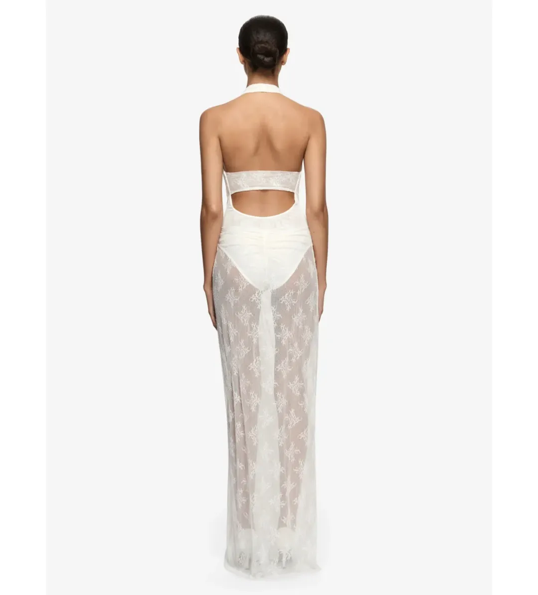 Bec & Bridge Rosalind Drape Maxi Dress in Ivory Size AU6 for rent on The Volte - main image