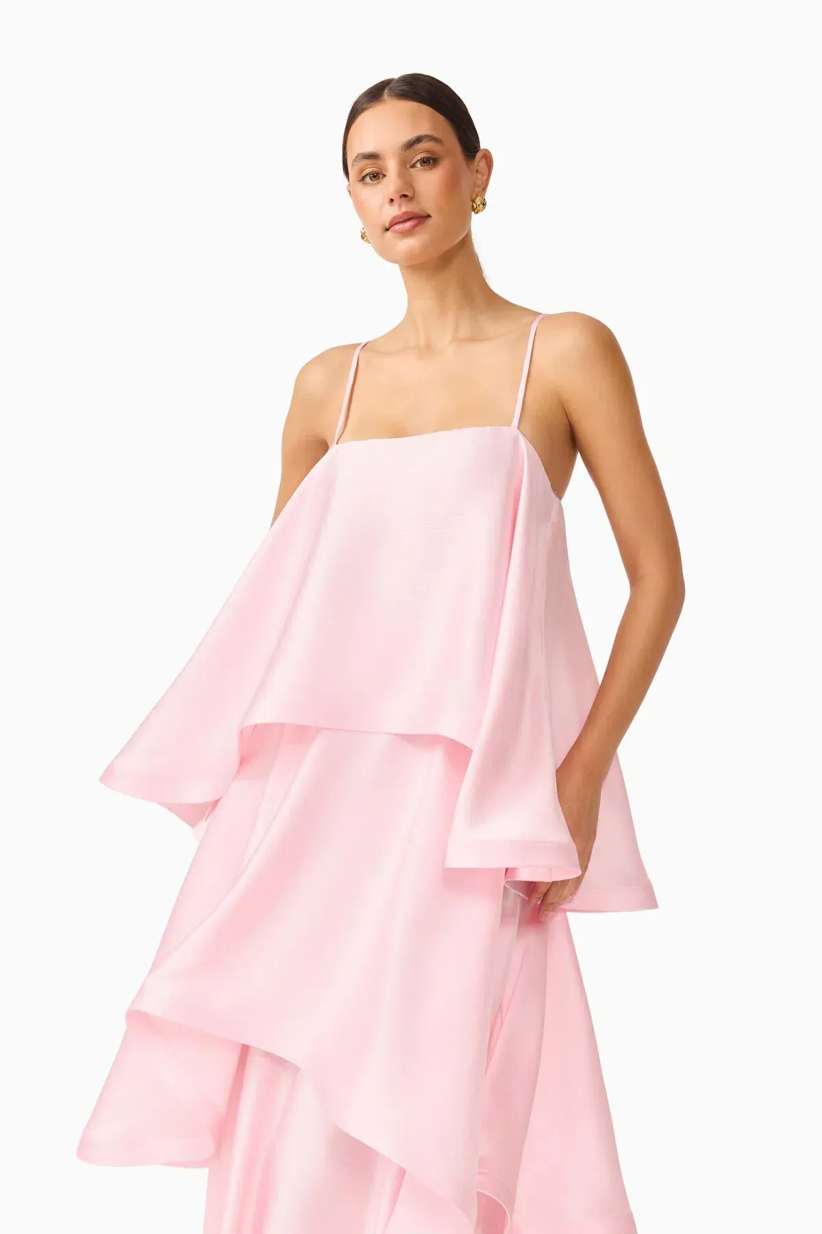 Elliatt Tilly Tiered Maxi Dress in Blush Pink - size xs - Image 5