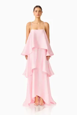 Elliatt Tilly Tiered Maxi Dress in Blush Pink - size xs for rent on The Volte - image 1
