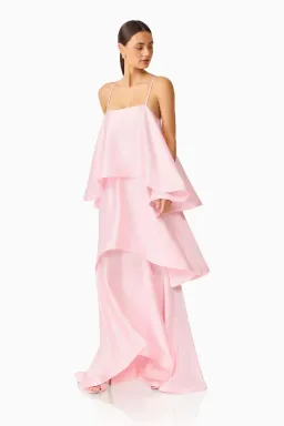 Elliatt Tilly Tiered Maxi Dress in Blush Pink - size xs for rent on The Volte - image 3