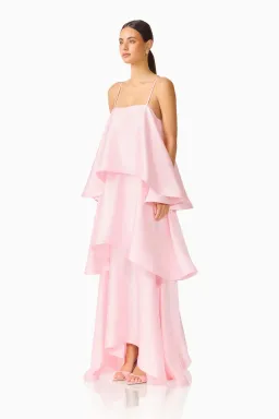 Elliatt Tilly Tiered Maxi Dress in Blush Pink - size xs for rent on The Volte - image 2