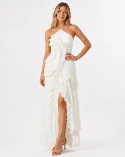 Amur - Lorelie Halter Gown in White for rent on The Volte - image 3