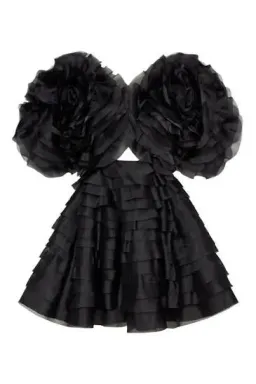Aje Amour Mini Dress Black Size 8 for rent on The Volte - image 4