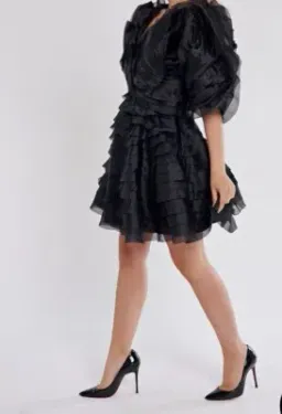 Aje Amour Mini Dress Black Size 8 for rent on The Volte - image 3