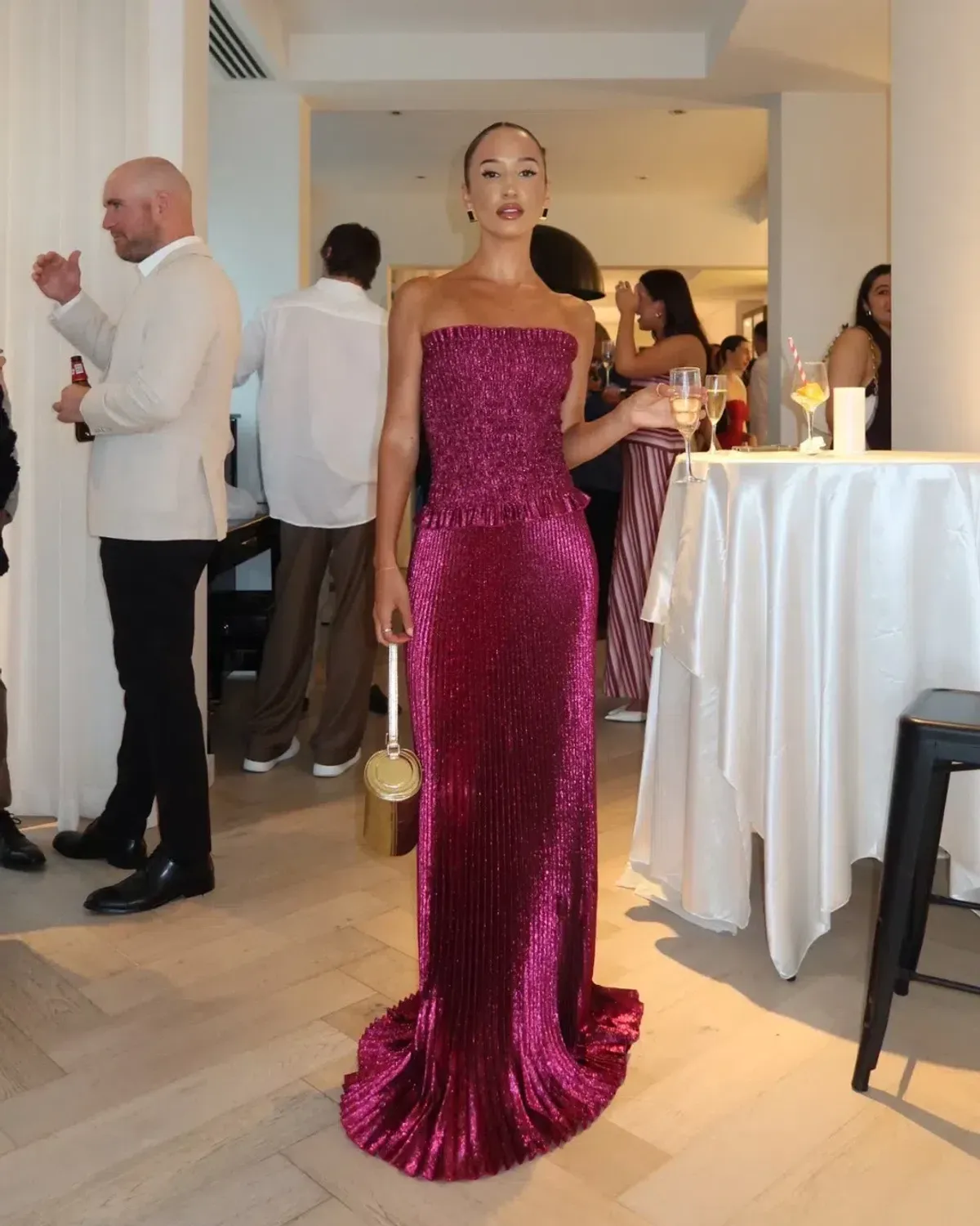 Lidee Maya Gown in Sangria Glitter Size 10 - Image 2