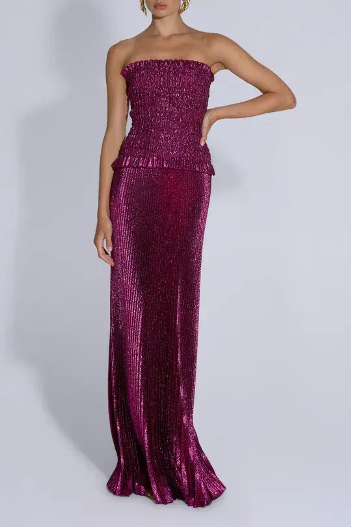 Lidee Maya Gown in Sangria Glitter Size 10 - Image 4
