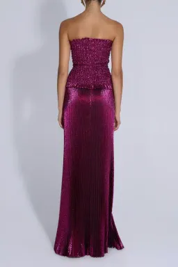 Lidee Maya Gown in Sangria Glitter Size 10 for rent on The Volte - image 5