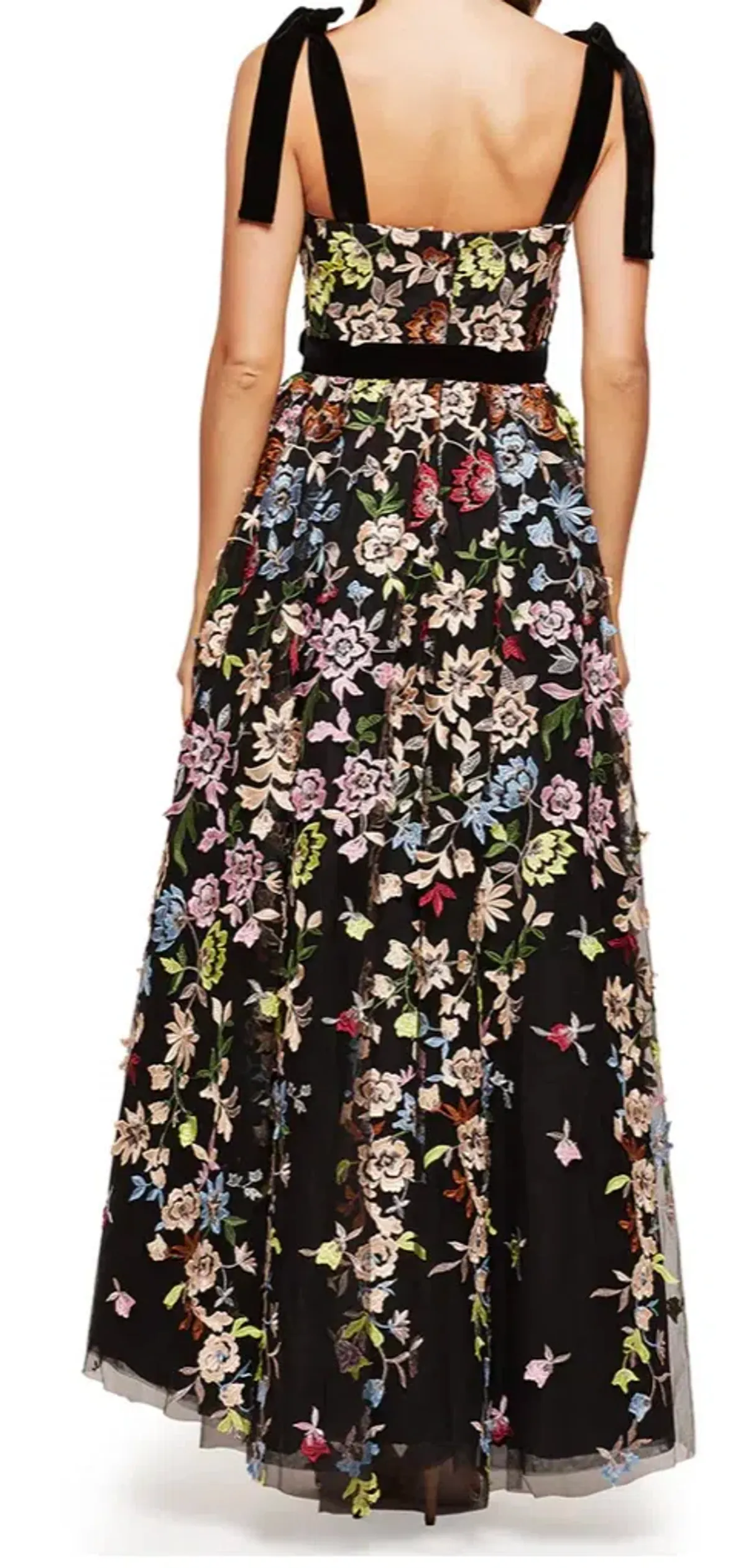 SAMANTHA ROSE LORENA FLARE MAXI Black Floral Size 12 - Image 5