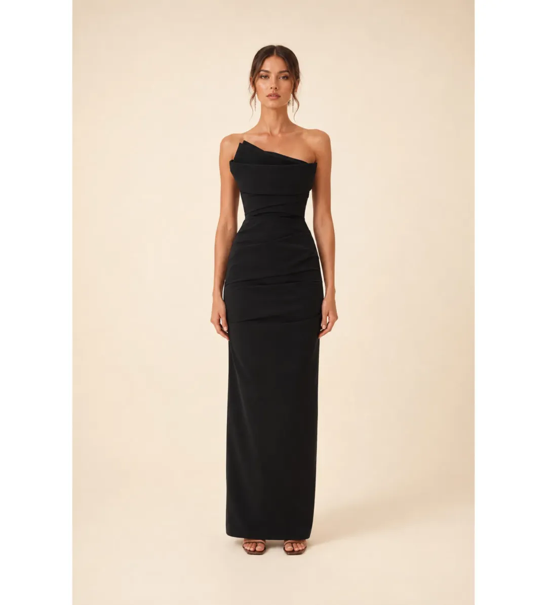 Rachel Gilbert Salma Strapless Gown in Black Size 2/AU10 for rent on The Volte - main image