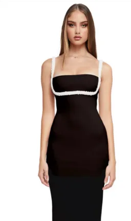 NOUVEAU MIDI Dress BLACK for rent on The Volte - image 2