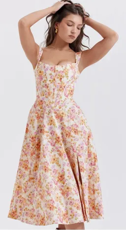 House of CB Saira Floral formal Midi Dress for rent on The Volte - image 5