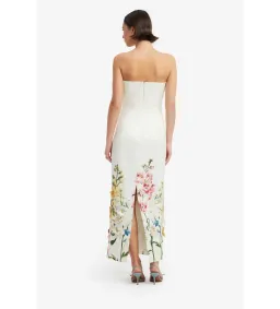 Leo Lin Rayna Embroidered Maxi Dress in Snapdragon Print Snow Size AU10 for rent on The Volte - image 3