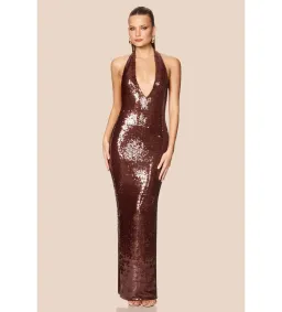 Nookie Siren Gown in Brown Size S/AU8 for rent on The Volte - image 1