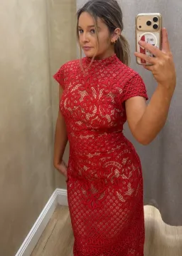 Red Lace dress from Lover for rent on The Volte - image 3