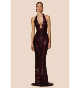 Nookie Diva Plunge Gown in Boysenberry Size S/AU8 for rent on The Volte - image 1