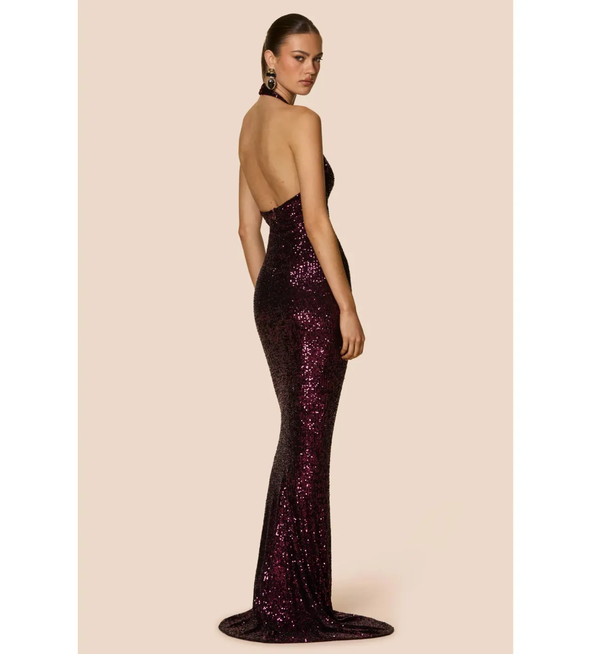 Nookie Diva Plunge Gown in Boysenberry Size M/AU10 - Image 3