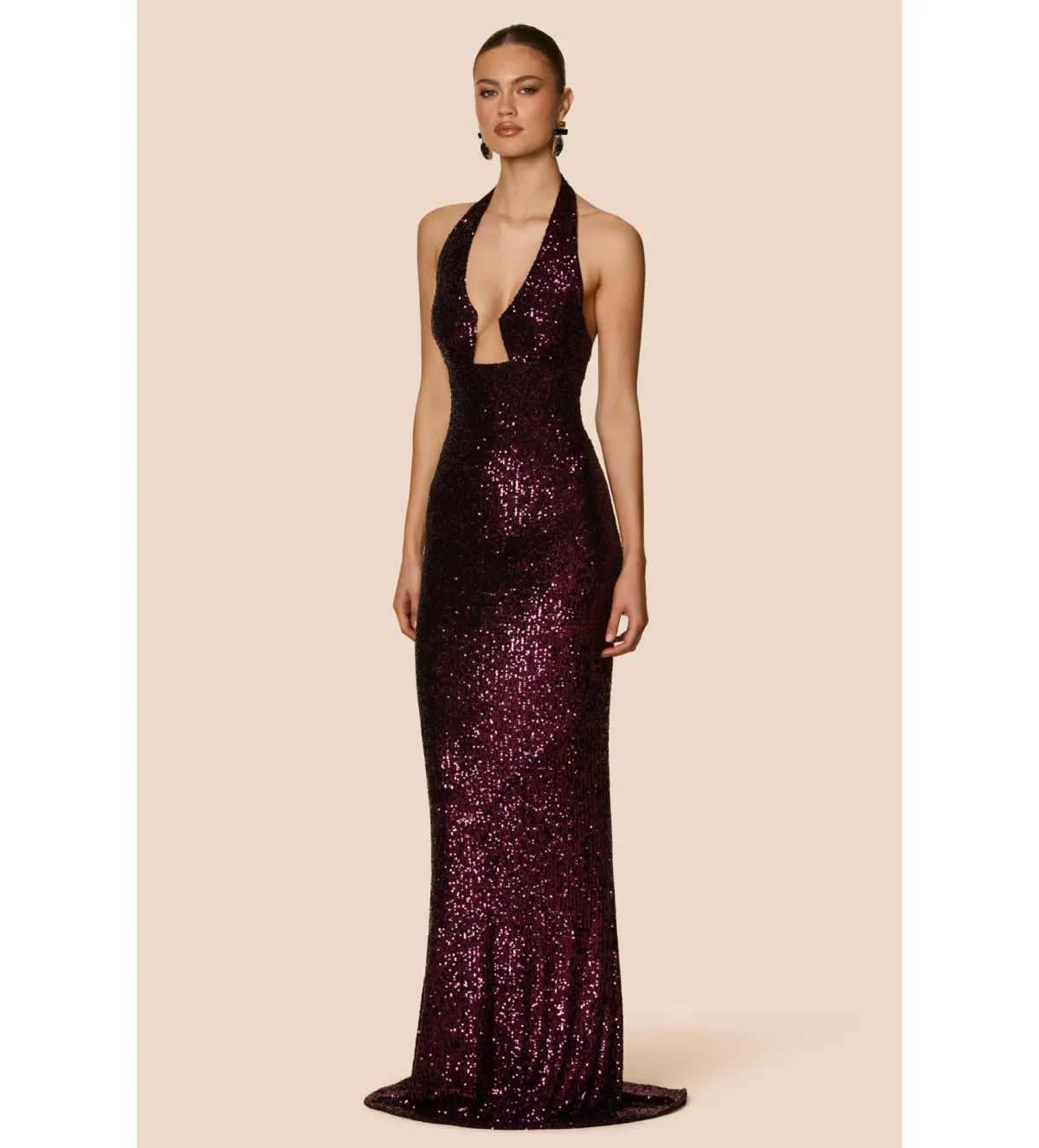 Nookie Diva Plunge Gown in Boysenberry Size M/AU10 - Image 2