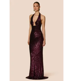 Nookie Diva Plunge Gown in Boysenberry Size M/AU10 for rent on The Volte - image 2
