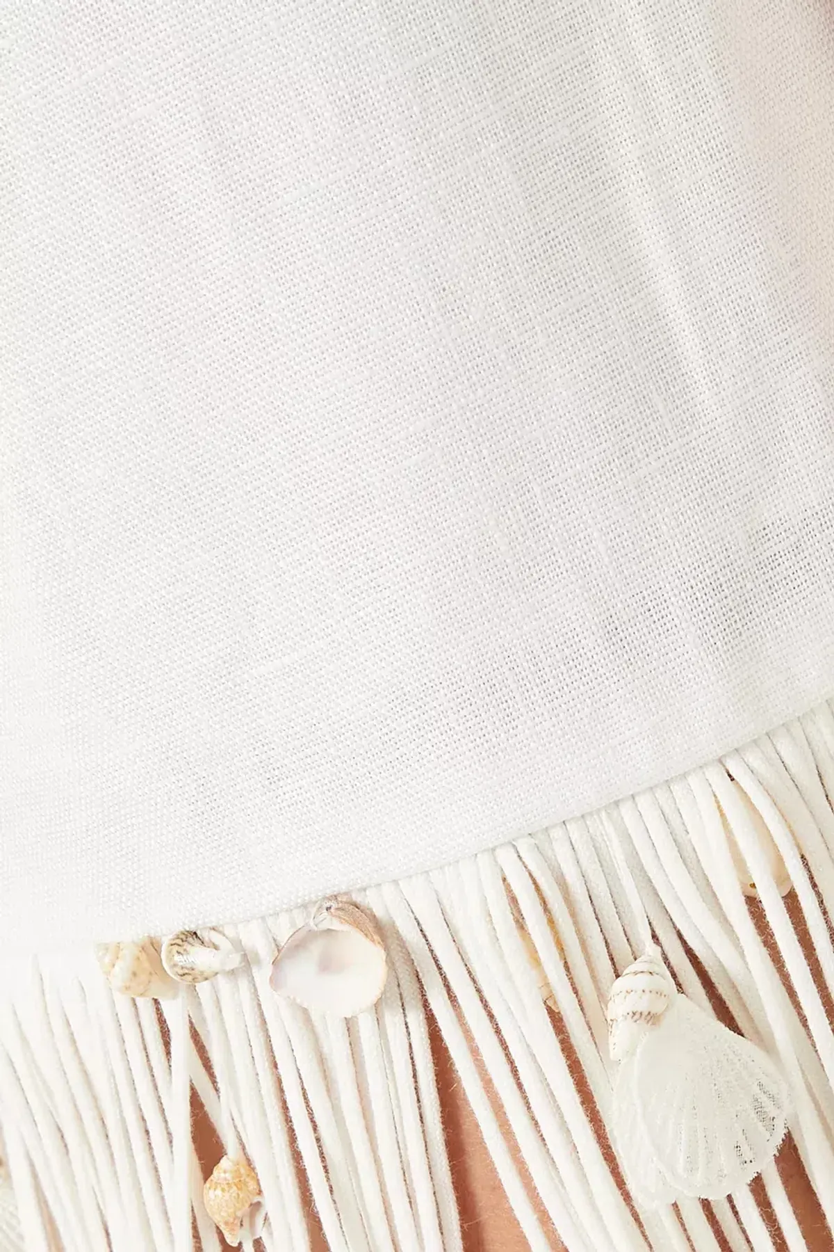 ZIMMERMANN Postcard Shell Fringe Linen Dress Size 1 - Image 4