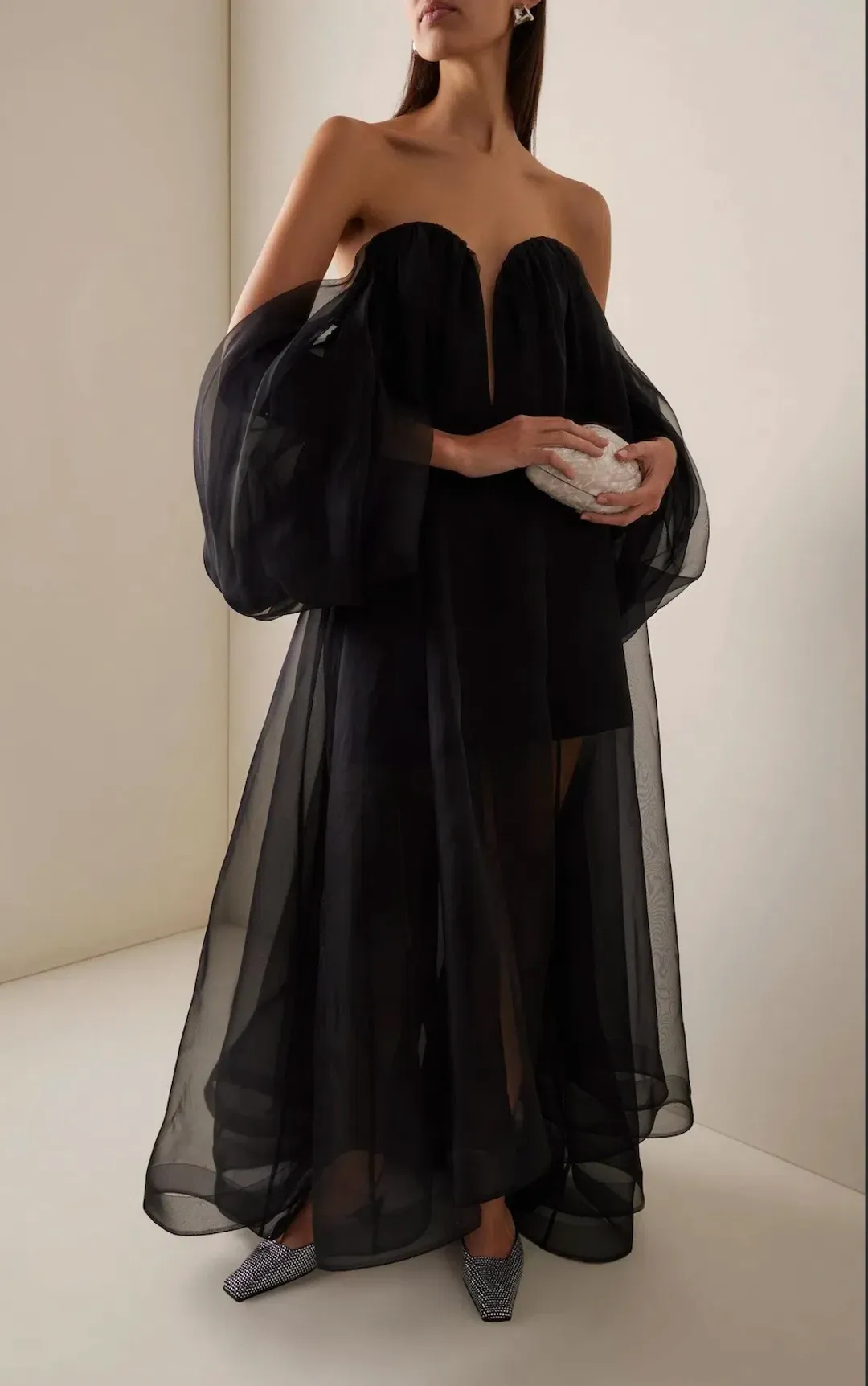 ZIMMERMANN Crush Off Shoulder Organza Gown Size 0/ AU 6/8 for rent on The Volte - main image