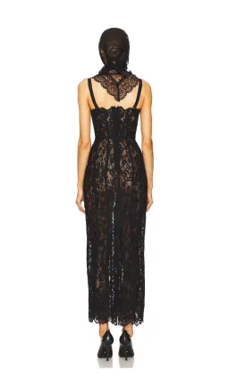 Helsa The Lace Column Dress – Black Size S / 8AU for rent on The Volte - image 4