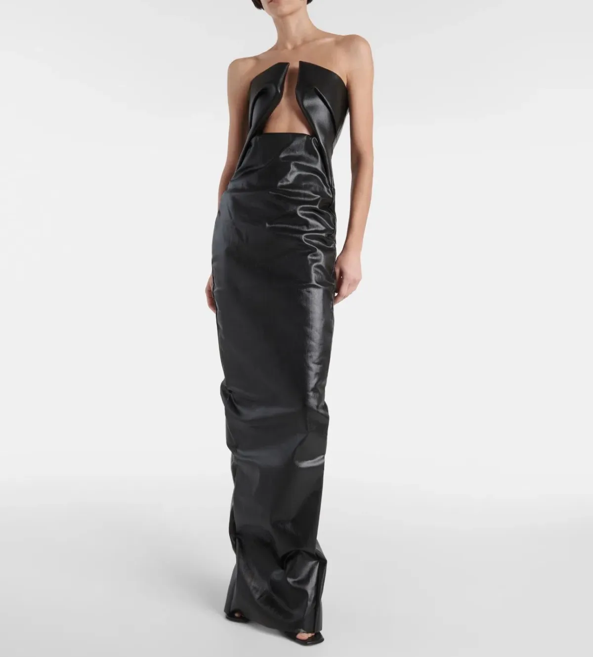 Rick Owens Prong cutout coated gown - Size 12 - Image 2