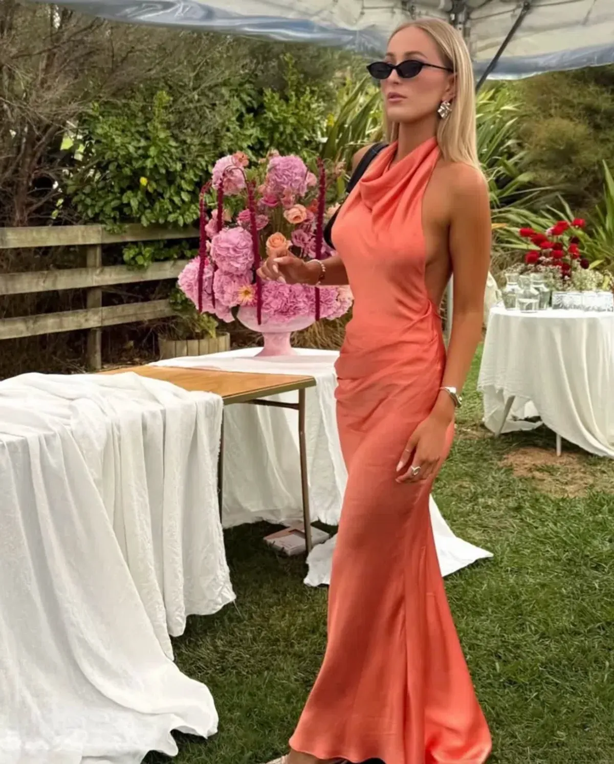 Arcina Ori Gaia Gown Papaya Size 8 - Image 6
