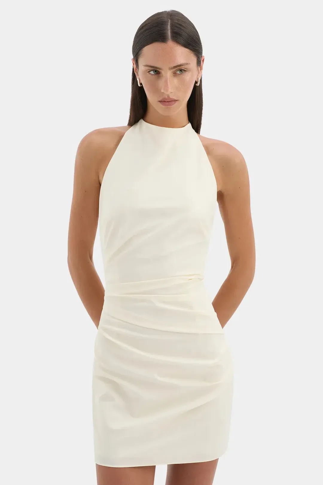 Sol Halter Mini Dress - Size 1 for rent on The Volte - main image