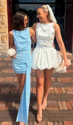 Domenic Asym Mini Dress - Size 8 for rent on The Volte - image 2