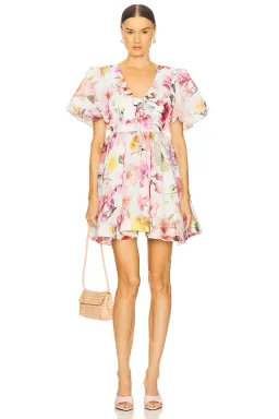 Aje Fleur Mini Dress in Collage Floral – Size 14 for rent on The Volte - image 1