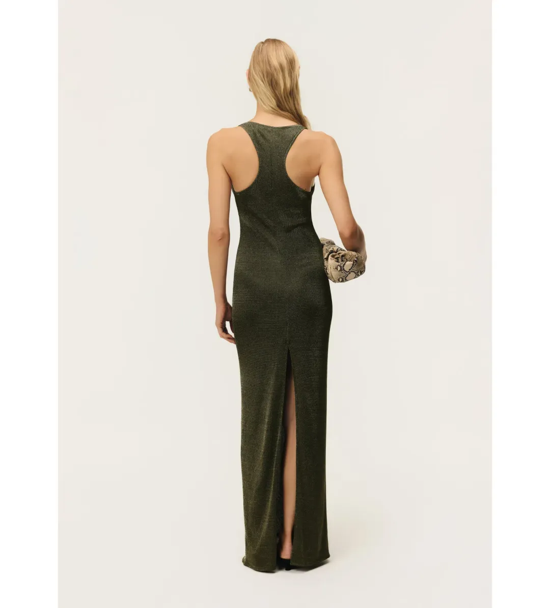 Arcina Ori Indi Dress in Khaki Metallic Size XS/AU6 for rent on The Volte - main image