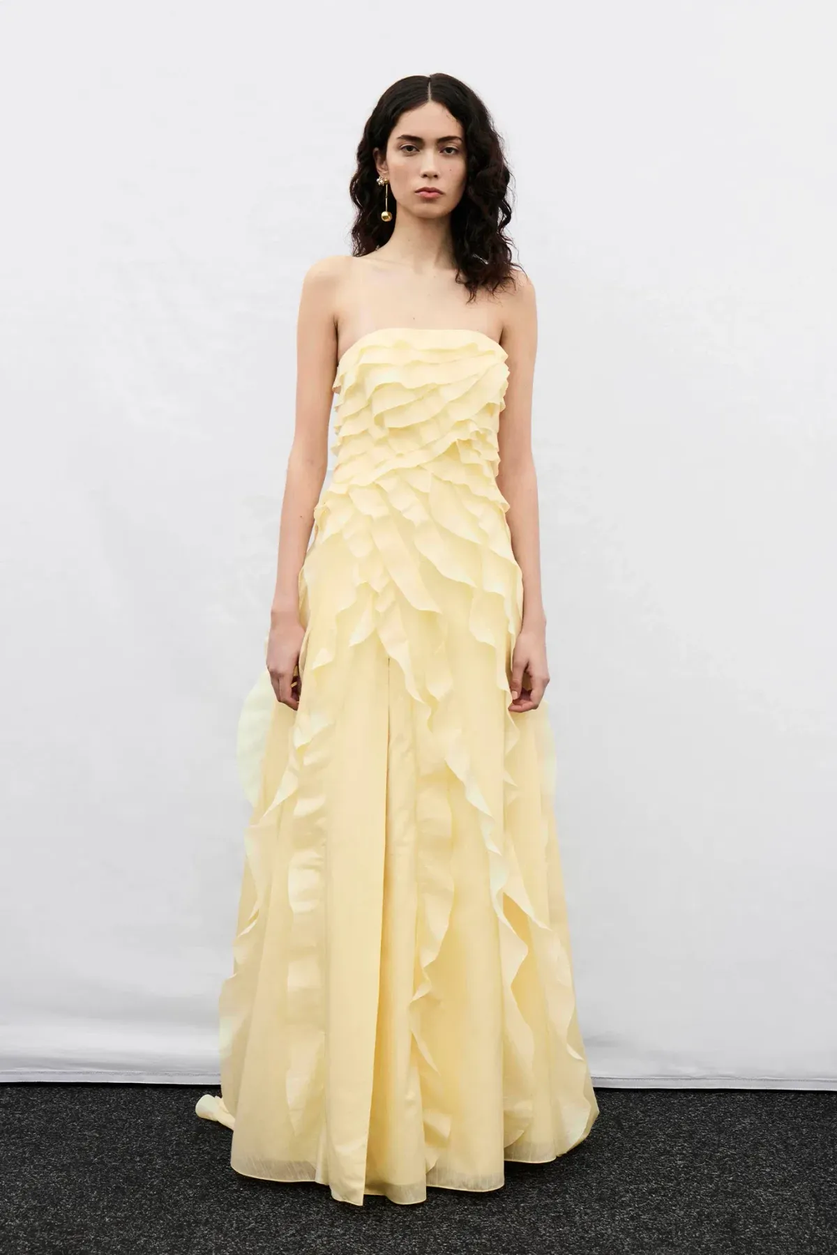 Aje Allairie Gown Dress Butter Yellow Size 12 - Image 2