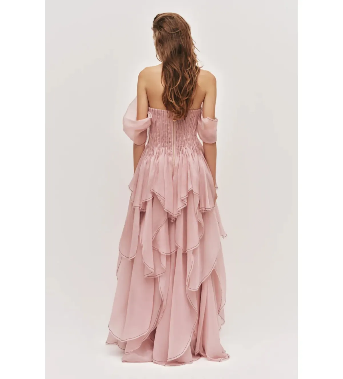 Aje Nisha Gown Fawn Pink Size 6 - Image 5
