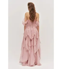 Aje Nisha Gown Fawn Pink Size 6 for rent on The Volte - image 5