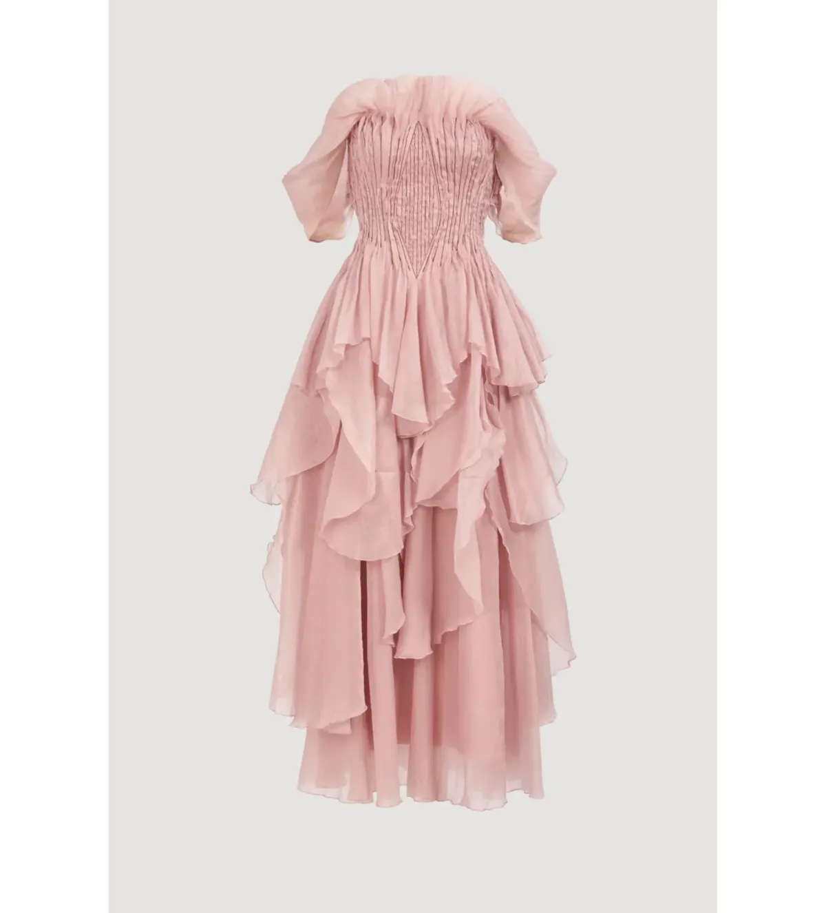 Aje Nisha Gown Fawn Pink Size 6 - Image 6