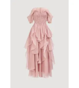 Aje Nisha Gown Fawn Pink Size 6 for rent on The Volte - image 6