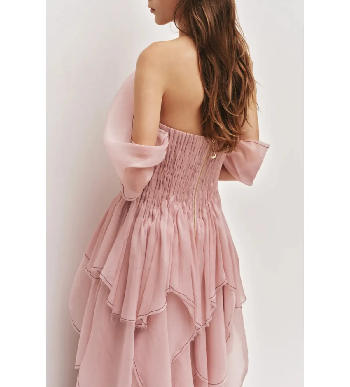 Aje Nisha Gown Fawn Pink Size 6 - Image 4