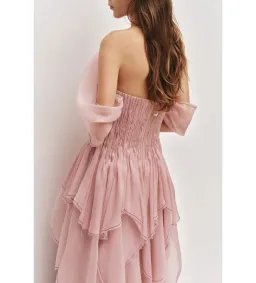Aje Nisha Gown Fawn Pink Size 6 for rent on The Volte - image 4