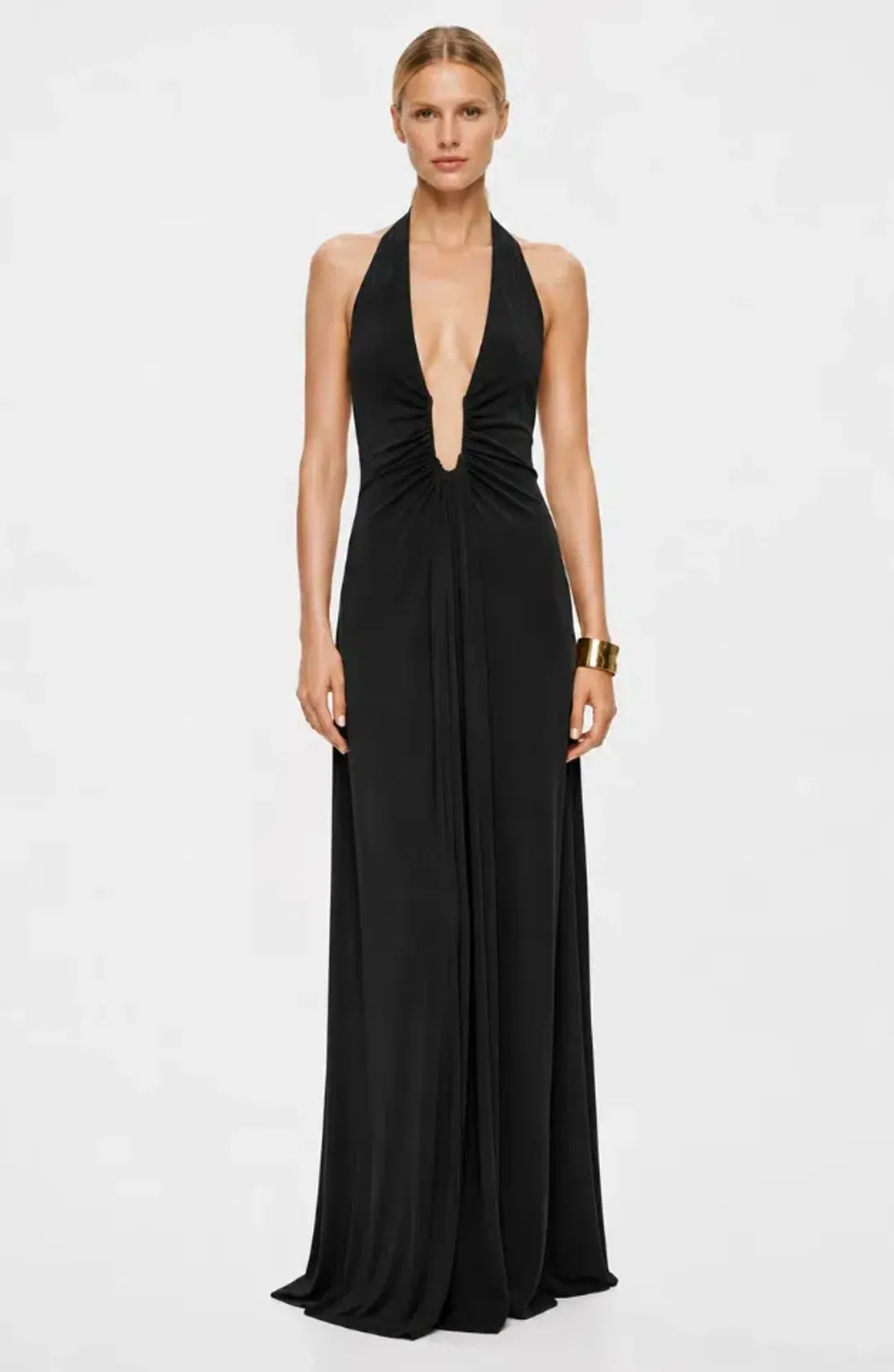 MISHA Jennifer Cupro Dress Black Size XS for rent on The Volte - main image