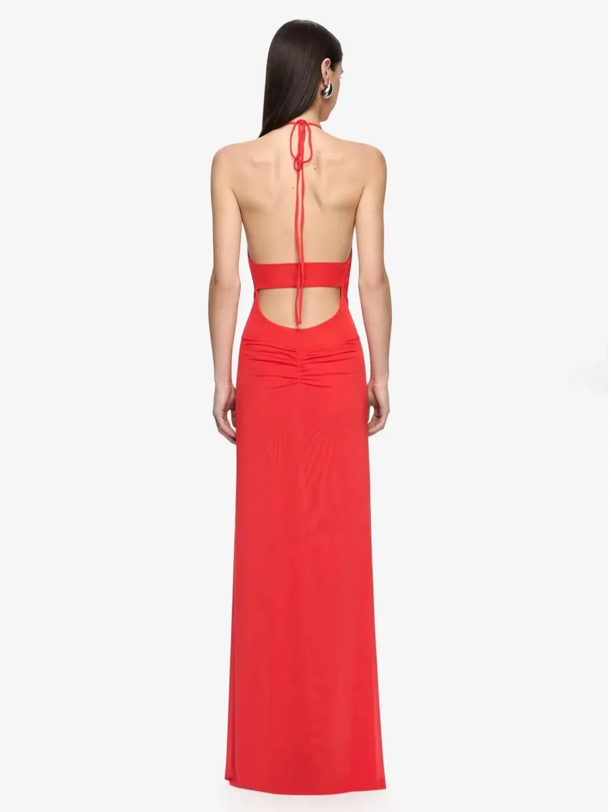 XANTHI V NECK MAXI DRESS IN FLAME SIZE 8 - Image 2