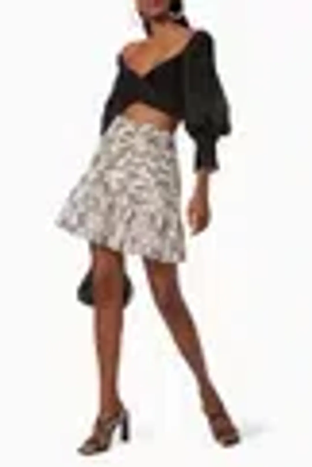 Zimmermann Pleated Mini Skirt Bird Toile Print size 14 for rent on The Volte - main image