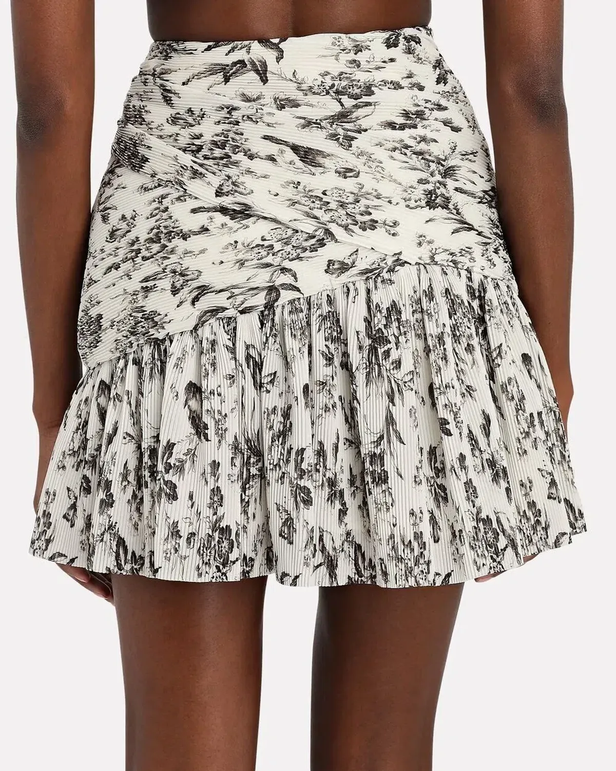 Zimmermann Pleated Mini Skirt Bird Toile Print size 14 - Image 3