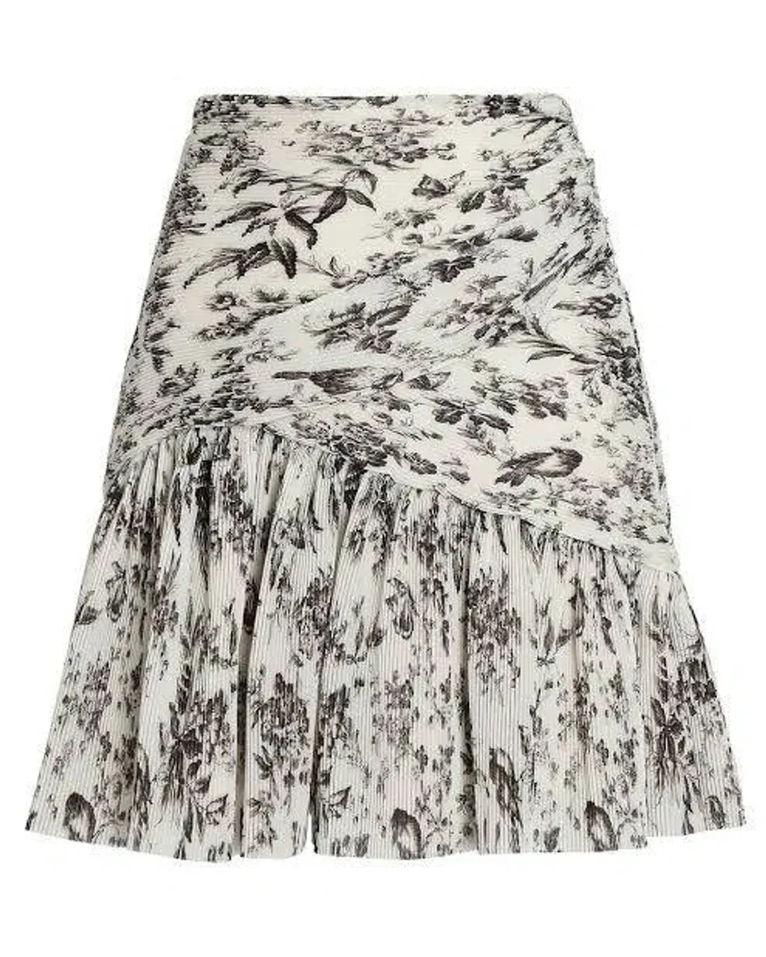 Zimmermann Pleated Mini Skirt Bird Toile Print size 14 for rent on The Volte - main image
