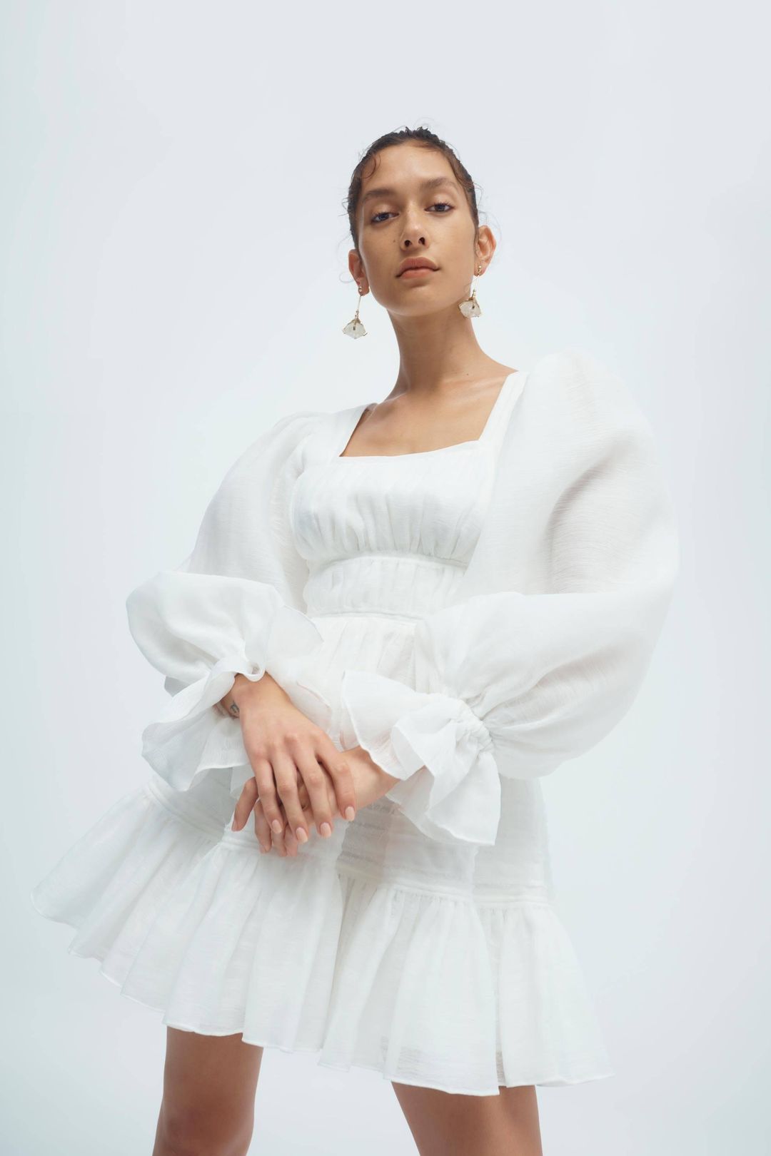 Aje Impression Dress White Size 6 for rent on The Volte - main image