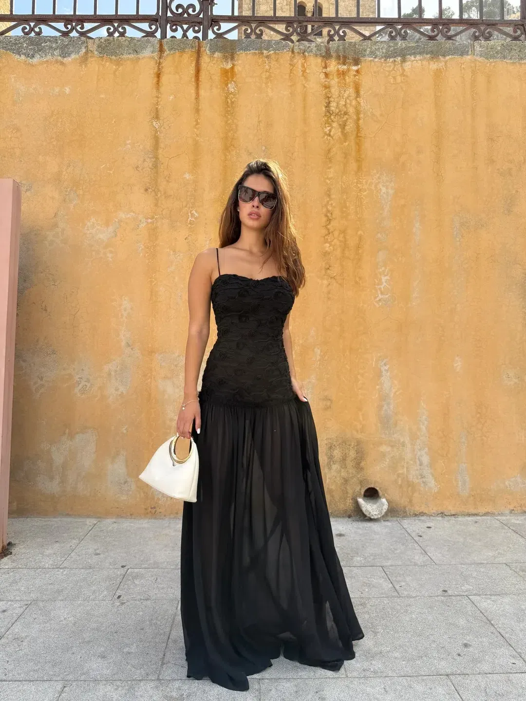 Jefre Sei Renata Maxi Dress in Black Size S for rent on The Volte - main image