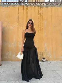 Jefre Sei Renata Maxi Dress in Black Size S for rent on The Volte - image 4