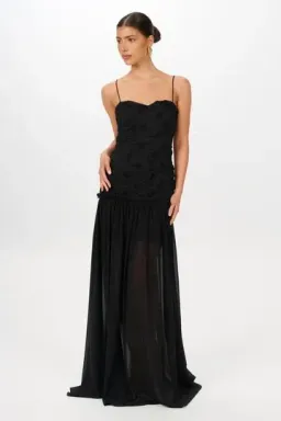 Jefre Sei Renata Maxi Dress in Black Size M for rent on The Volte - image 8