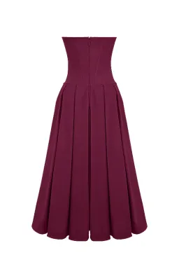 House of CB Lady Wine Strapless Midi Dress Size M for rent on The Volte - image 6