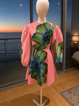Only One Ashley Draw Me a Flower Mini Dress – Size 10 for rent on The Volte - image 4