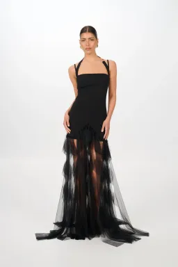 Jefre Sei Niva Gown Black Size S for rent on The Volte - image 1